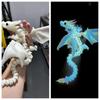 New Printing Gemstone Dragon Aurora Luminous Light Animal Action Toy Desktop Decoration Birthday Gift 3D style Kid Friendly Entertaining Fun Play Safe