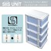 JEJ SEEDS Slim Chest, 5 Drawers, with Casters, Clear, SIU-5-CL