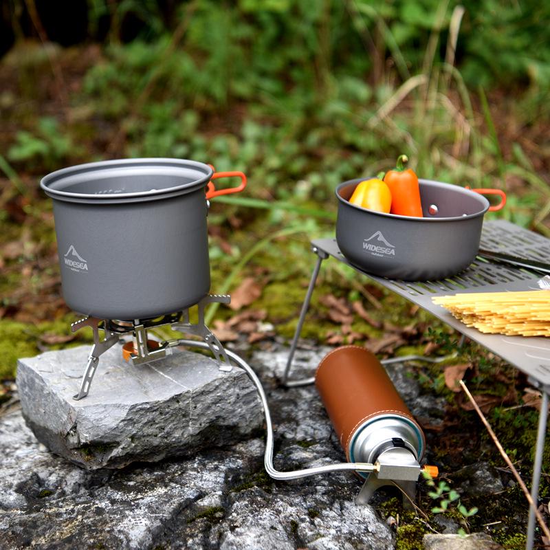 WIDESEA Ultraleichtes tragbares Camping-Kochgeschirr für Outdoor-Aktivitäten
