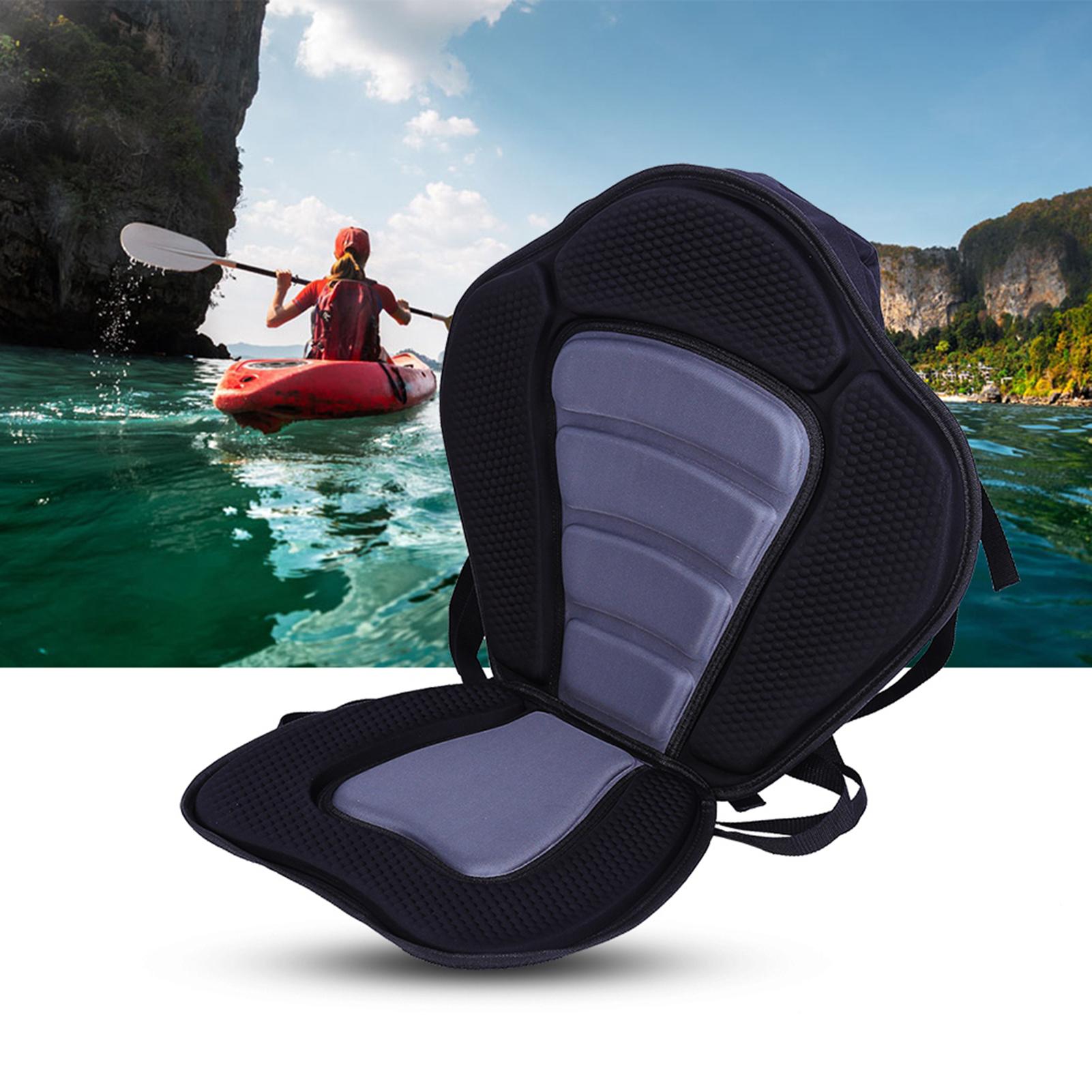 

Deluxe Padded Kayak Seat Detachable Back Bag Canoe Sit On Top Kayaking Seat чёрный