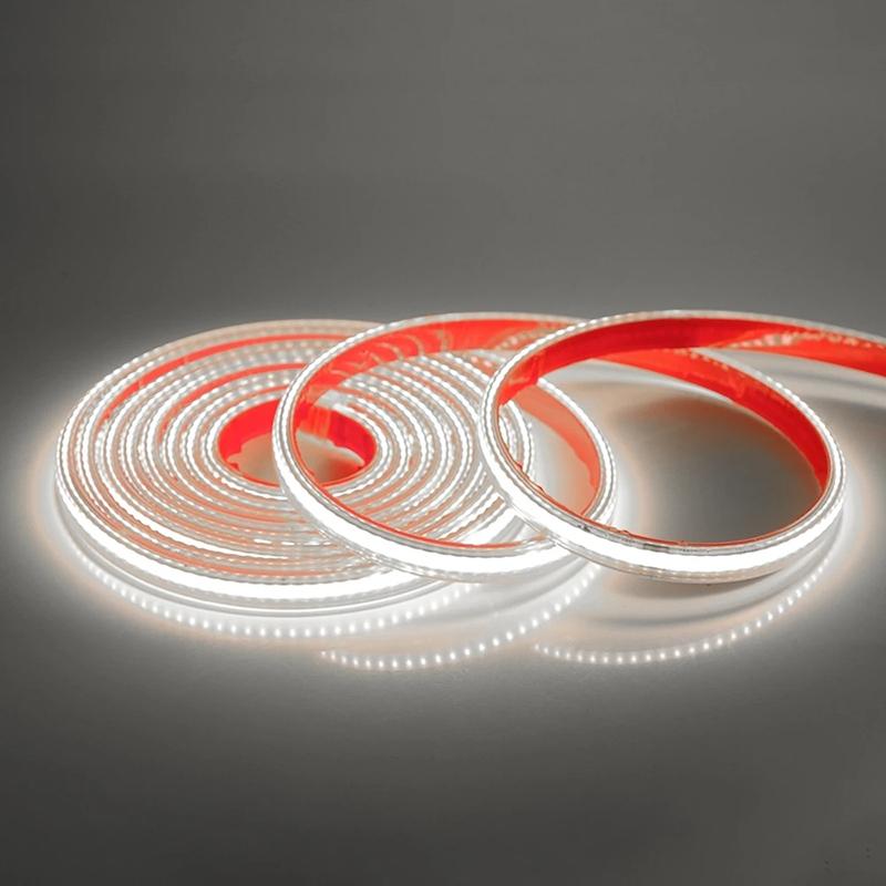 

Светодиодная лента COB 220 В с клейкой основой, вилкой питания ЕС, RA 90, высокой плотности, водонепроницаемая IP65, гибкая светодиодная лента 2M