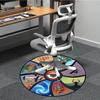 1pc Wheel Print Chair Carpet for Office, , Non-slip carpet, Very suitable for offices, farmhouses,Outdoor carpet yy251120052