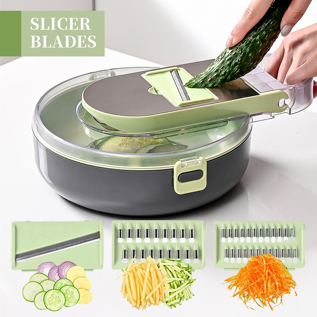 9 In1 Multifunctional Vegetable Slicer Cutter Shredders Slicer With Basket Fruit Potato Chopper Carrot Grater Kitchen Accessorie