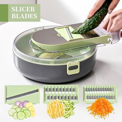 9 In1 Multifunctional Vegetable Slicer Cutter Shredders Slicer With Basket Fruit Potato Chopper Carrot Grater Kitchen Accessorie