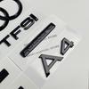 For Q2 4Ring Logo ABS Black Car Hood Front Grill Emblem Rear Trunk Badge A4 Quattro Sline 40TFSI  Emblem Car Accessories