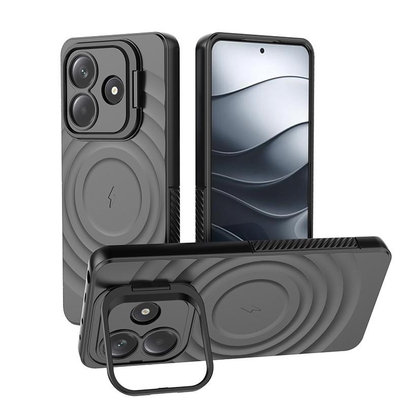 Redmi Note14 Corrugated Magnetic Mobile Phone Case Note14Pro High-quality TPU Anti-drop Protective Case