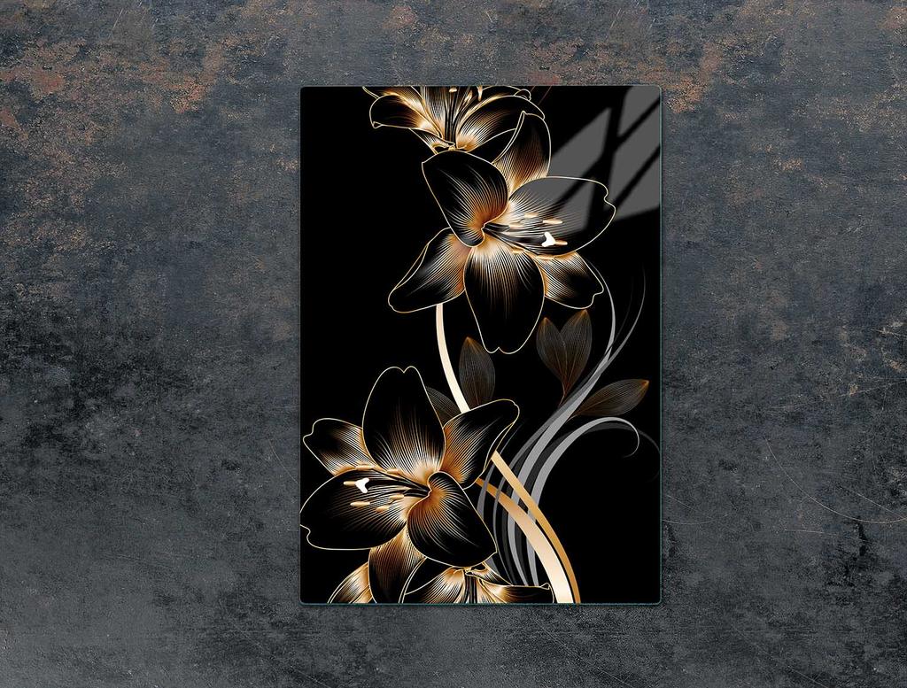 SZKLANA DESKA DO KROJENIA 35x52 ORCHIDEA