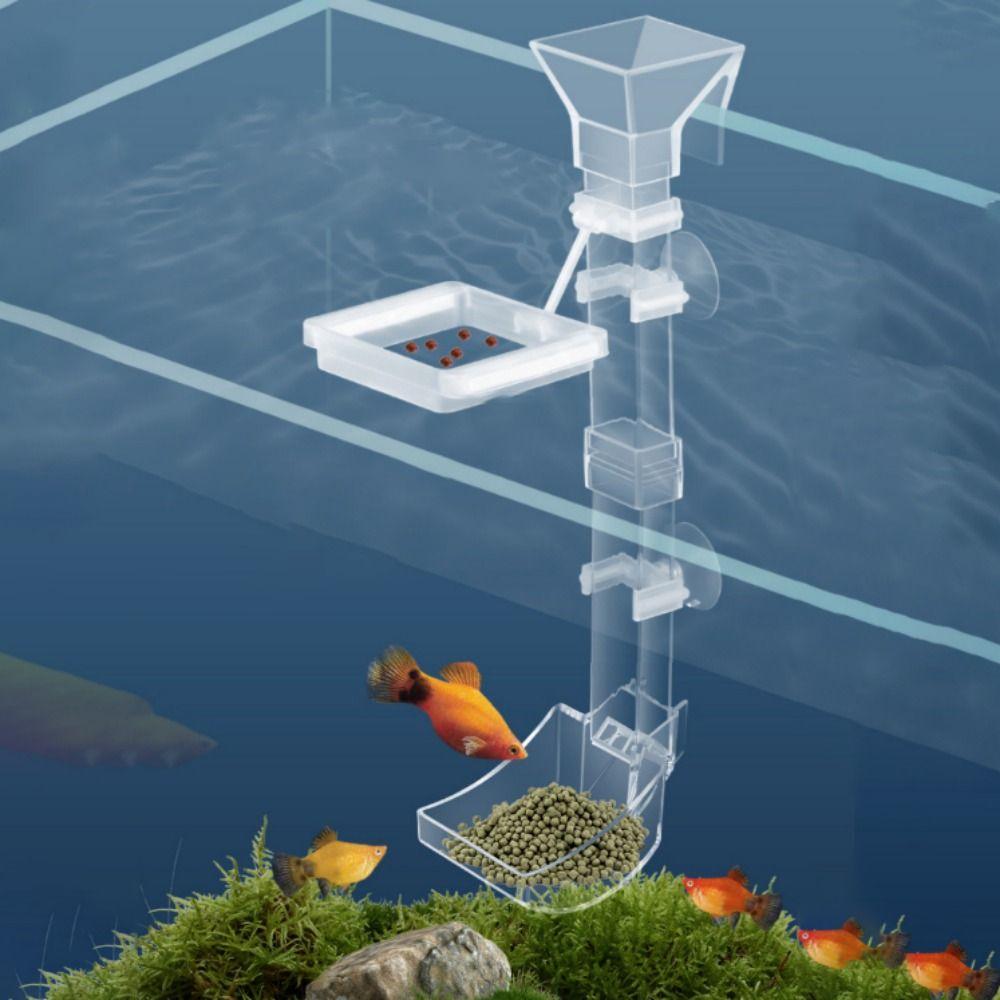 Transparent Shrimp Feeding Device Acrylic Aquarium Feeder Tube  for Shrimp Fishes Snail