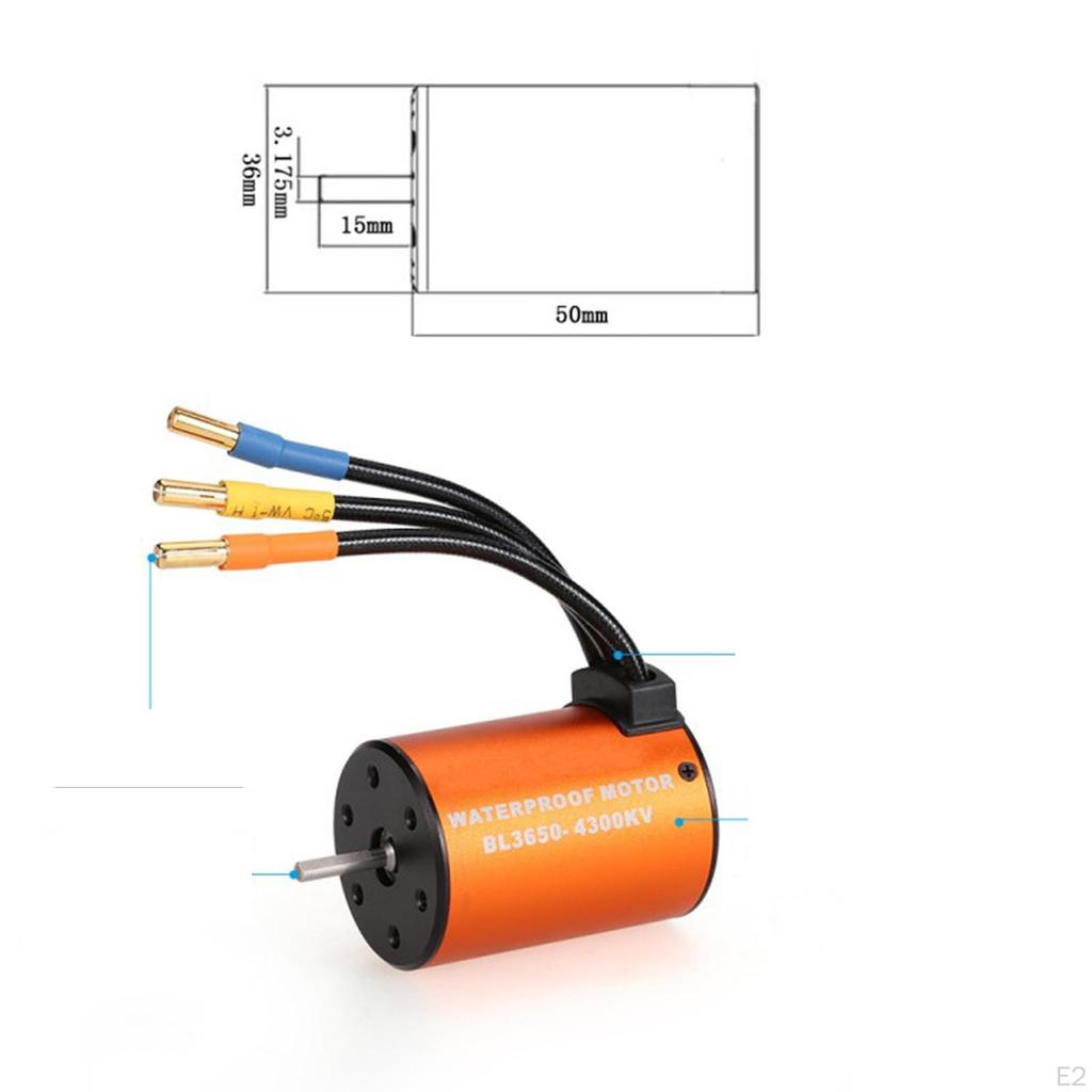 RC Car Brushless Motor & 60A ESC Accessory for HSP 94123 94111 94170 Replaces