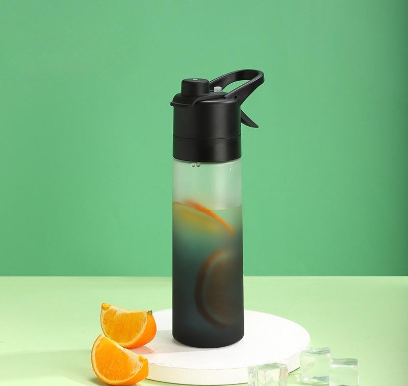 Students' Portable Sports Plastic Water Bottles, Creative Spray Summer Military Training Handy Water Cups
