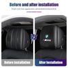 -Ice Silk Car Headrest Cover Seat Headrest Neck Pillow Cover Accessories For BMW 5 Series X3 X5 F10 F30 F25 F15 G20 G60 G30 G32