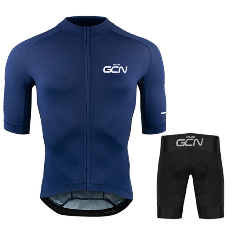 Raudax GCN Team Cycling Jersey Set Summer Short Sleeves Cycling Clothing Maillot Ropa Ciclismo Outdoor Riding Bike Uniform