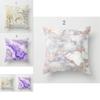Luxurious Marble Throw Pillow Case With Colorful Rock Pattern For Home Decor 18 Inches