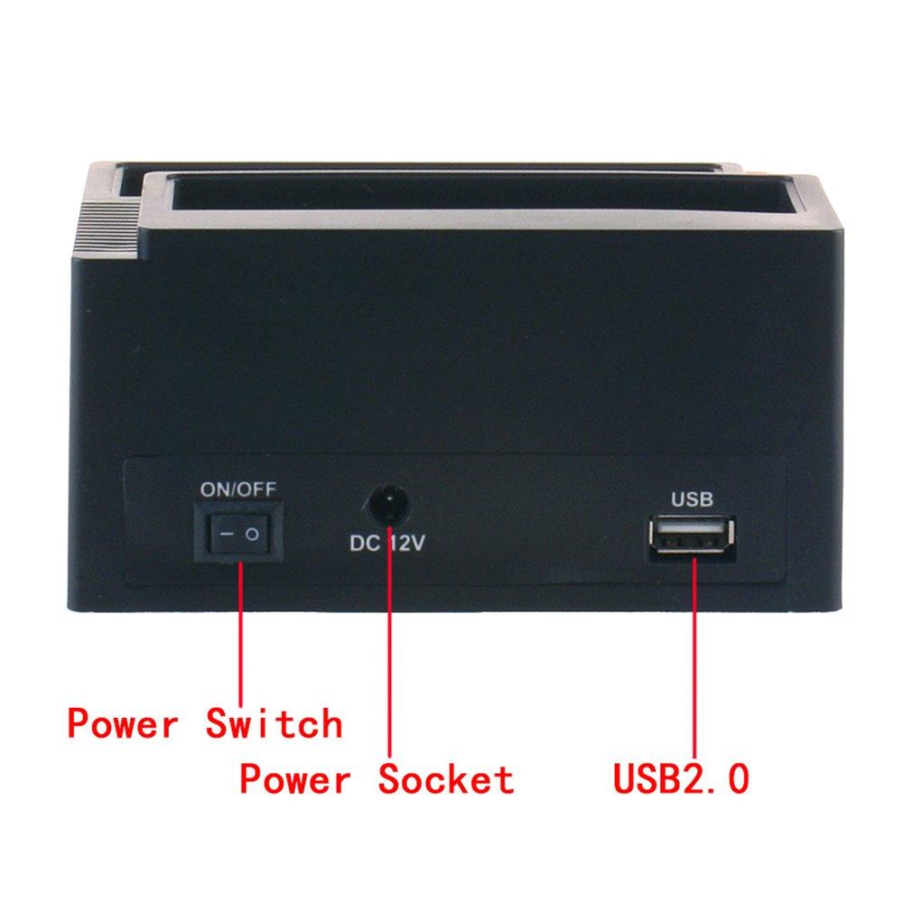 2.5/3.5 Inch Mobile Hard Disk Box HDD Docking Station USB to SATAI/II/III IDE Dual Slots External Hard Disk Enclosure Case