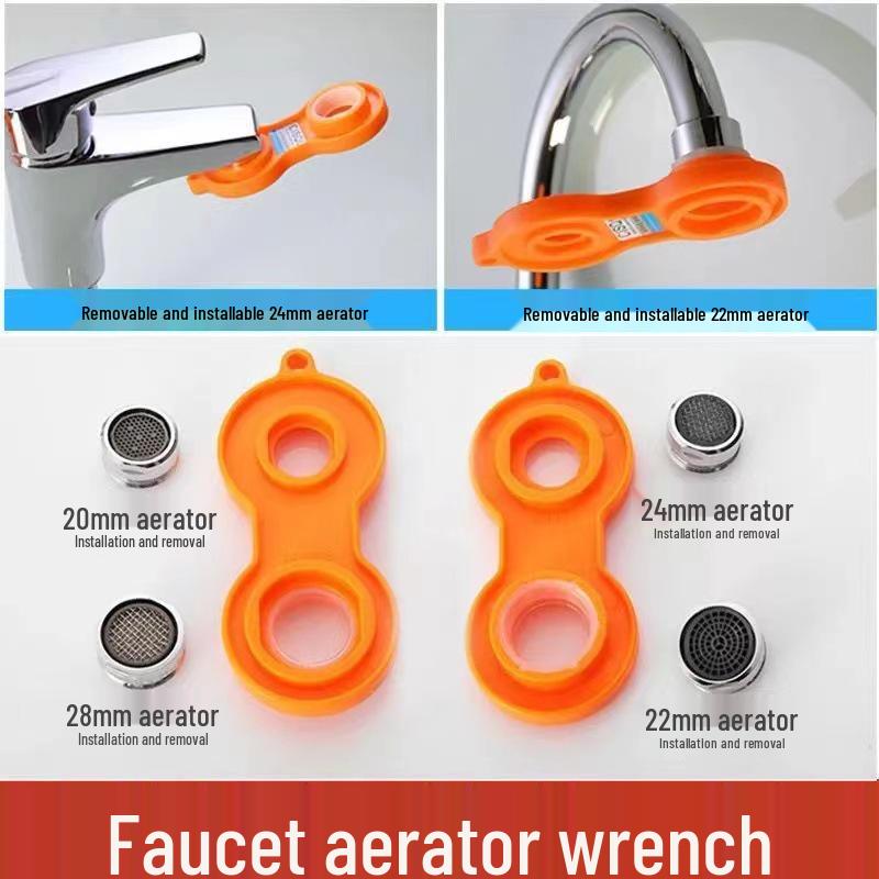 

Гаечный ключ 16-в-1 для ванной и кухни: Аэраторный клапан, Смеситель, Угловой клапан и Демонтаж/Установка трубы.