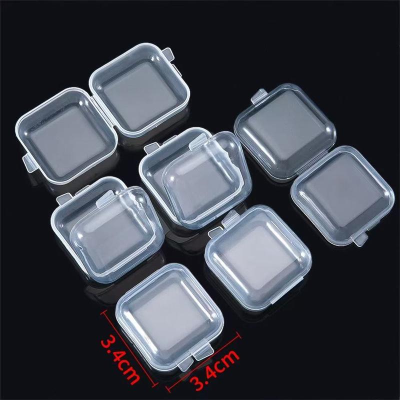 10/20/50/100PCS Jewelry Storage Box Portable Mini Plastic Storage Box Container Earring Ring Earplugs Packaging Storage Case
