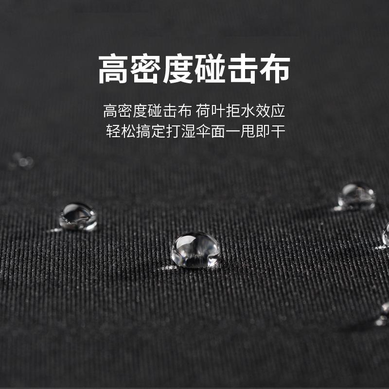 Large Umbrella Three Folding Small Black Umbrella Vinyl Umbrella UV Protection Parasol Women's Sunscreen Umbrella