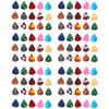 100PCS 0.46mm Thin Gauge Guitar Picks Mixed Colors Bass Guitar Picks Celluloid Plectrums  For Guitar