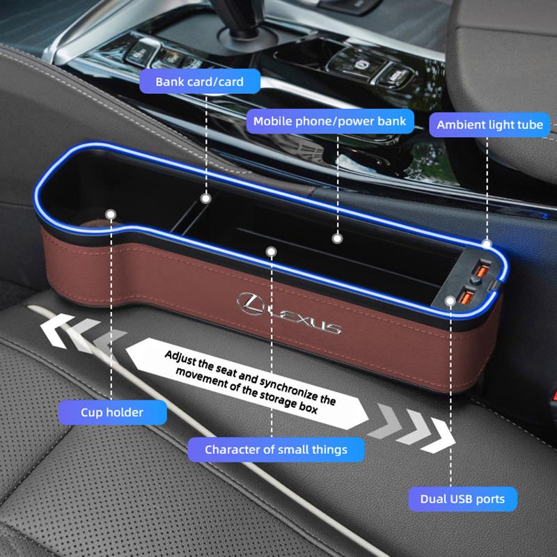 lexus Car Interior Atmosphere Light Storage Box Seat Gap Boxs For Lexus F SPORT ES RX NX LS UX LM LX GX LC RZ IS CT GS RC HS SC