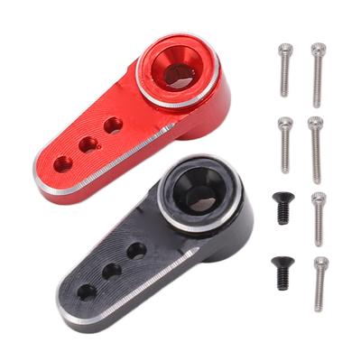 RC Metall Servohebel Arm 15T RC Lenkhebel für AXIAL SCX24 124 RC Auto Rot Schwarz Set