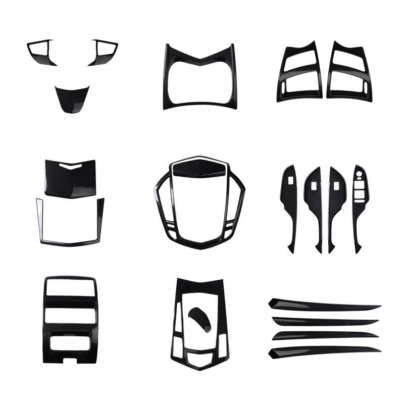 Peach Wood Interior Stickers for 2010-2016 Cadillac SRX Power Windows