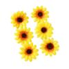 6pcs/set Cloth Sunflower Hairpins Korean Style Girl Hair Clip  Party Ponytail Holder