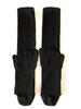 Compression for Perfect for Commuting and Slimming Cotton Solid Sizes of 2 Black Women's Knee-High Socks, Five-Toe, Girls, School, Legs, Blend, Color,