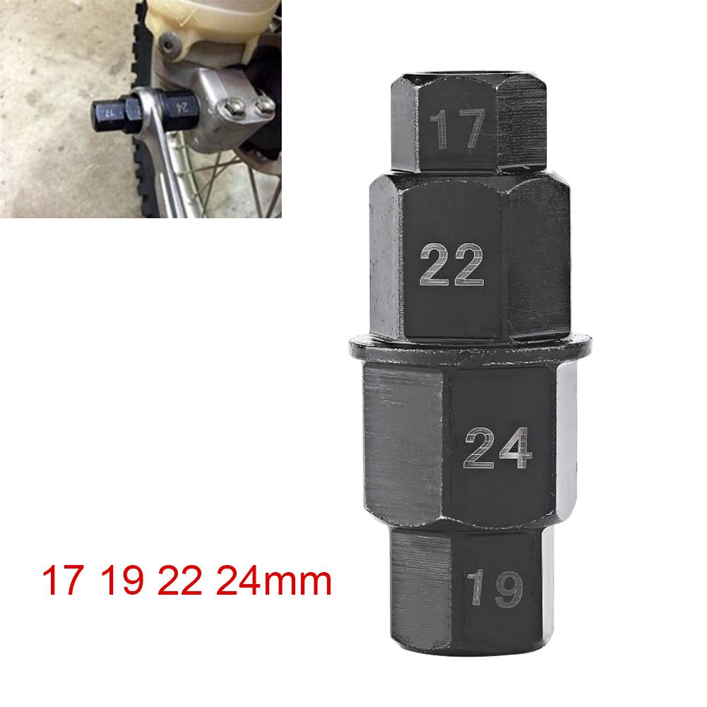 1ks Motocyklové přední kolo 17 19 22 24mm Osa Šestihranný Vřetenový Nástroj pro Demontáž