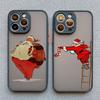 Coques de téléphone de Noël Cartoon de Luxe pour IPhone 11 12 13 Mini Pro Max 14 15 16 Pro Max Plus XS XR X Simple Père Noël Antichoc