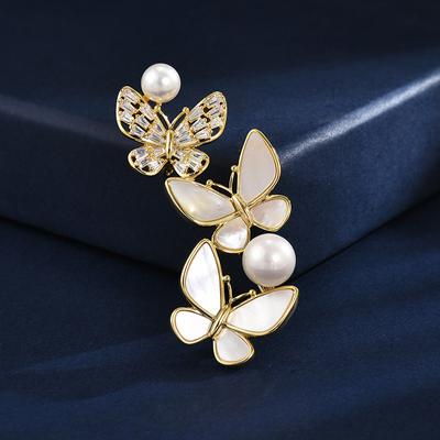 High-End-Licht Luxus Schmetterling Shell Brosche Mode High-End Corsage Explosion Vielseitige Pin Zubehör