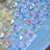 1pcs 5D Colorful Rhinestones Pumpkin Ghost Nail Art Halloween Stickers Adhesive Transfer Nail Decoration Decals Accessory
