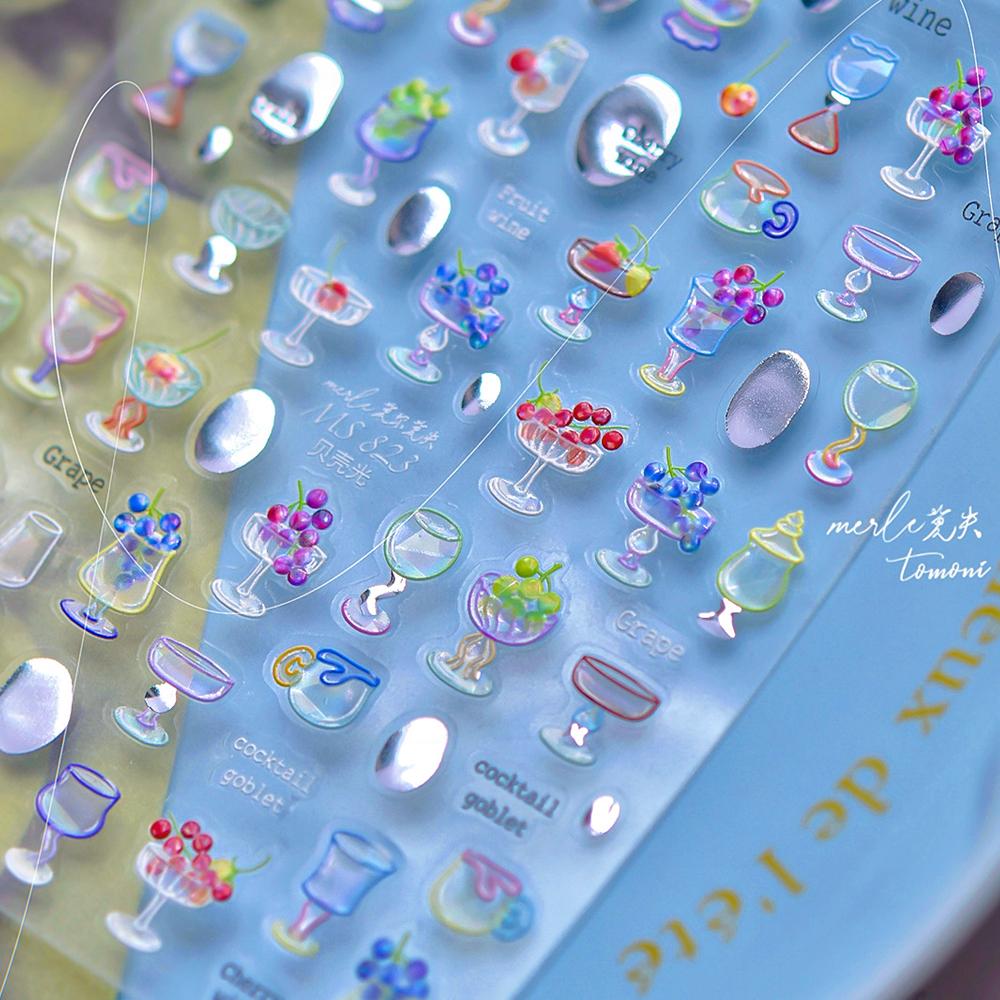 1pcs 5D Colorful Rhinestones Pumpkin Ghost Nail Art Halloween Stickers Adhesive Transfer Nail Decoration Decals Accessory
