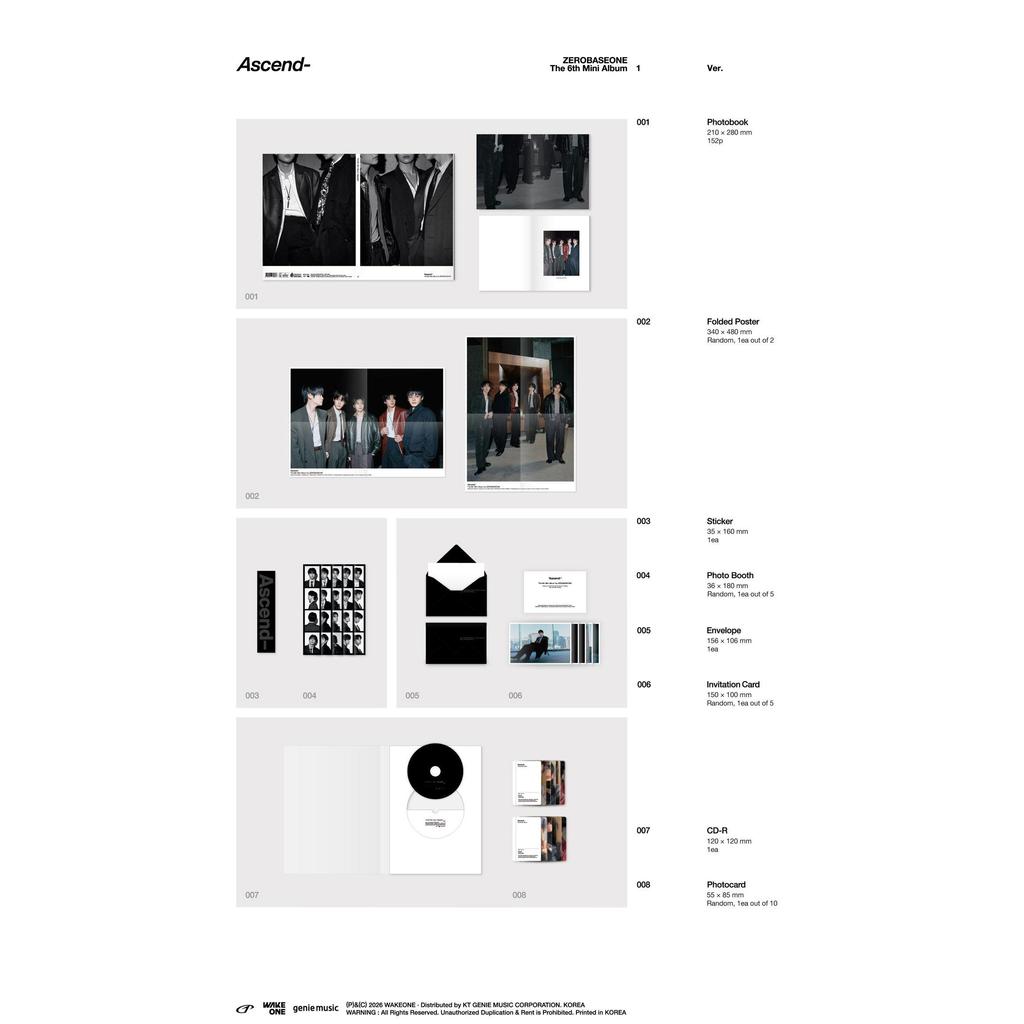 [Pre-order] ZEROBASEONE - 6th Mini Album [ASCEND-] (Online Benefit)