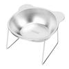 Stainless Steel Raised Cat Bowl Large Capacity Non Slip Base Tilted Raised Cat Food Bowl for Home