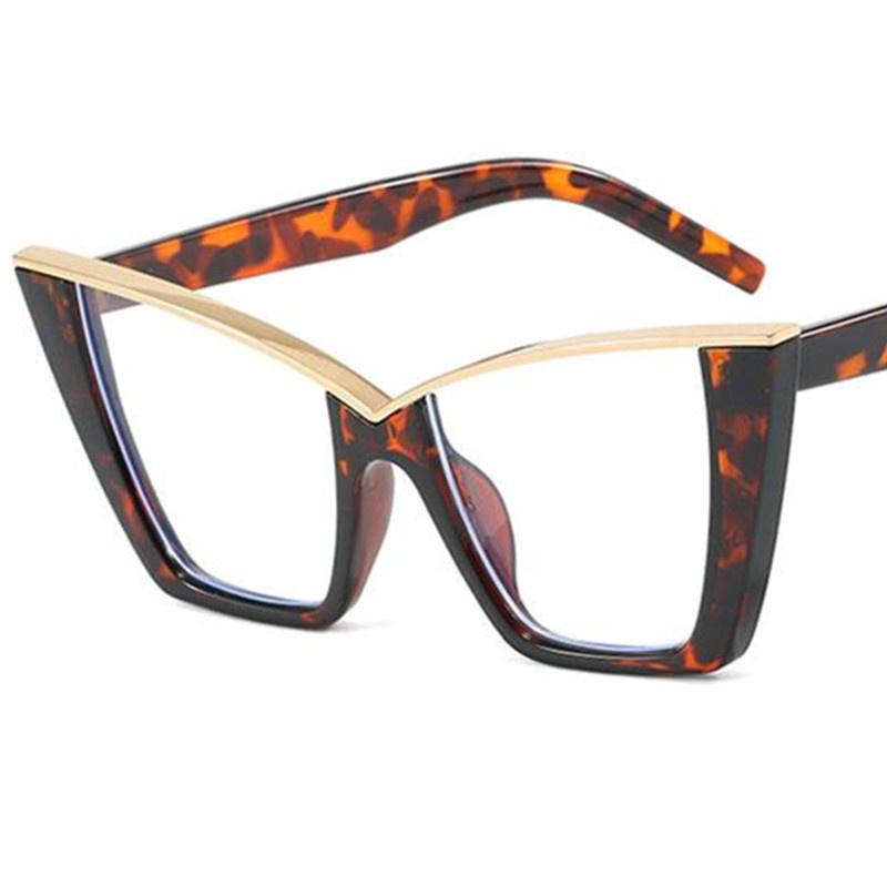HOT Optical Eyeglasses Women Oversize Frame Spectacles Simplicity Eyewear Oversize Frame Google Anti-Blue Light Cat Eye Glasses