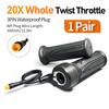 12V-72V WUXING 20X Full Twist Throttle Electric Bicycle Right Handle 3Pin SM/Waterproof Plug Brushless Motor Bicycle