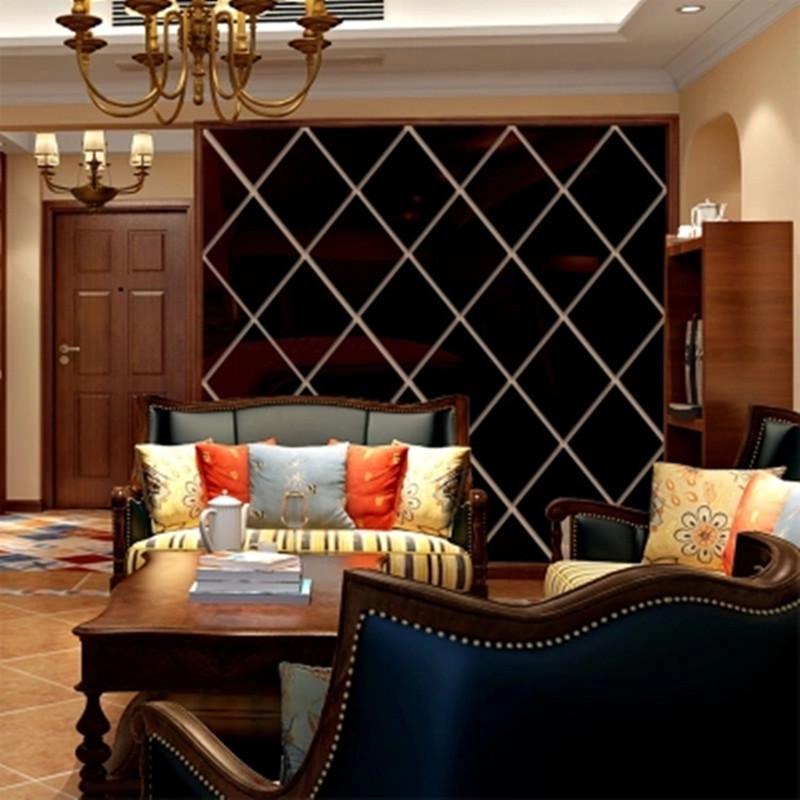 Buy High Quality Diamonds Triangles Wall Art Acrylic Mirror Wall Sticker House Decoration 3D DIY