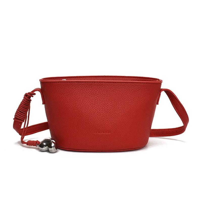 Summer Small Saddle Simple PU Solid Shoulder Bags for Women 2026 New Versatile Portable Stylish Design Essential Crossbody Bags