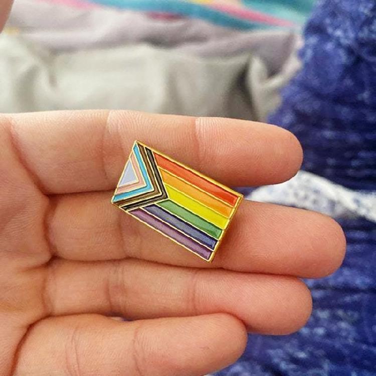 Flagge Abzeichen Gleichheit Gay Lesbisch Bisexuell Transgender Unterstützt Regenbogen Brosche