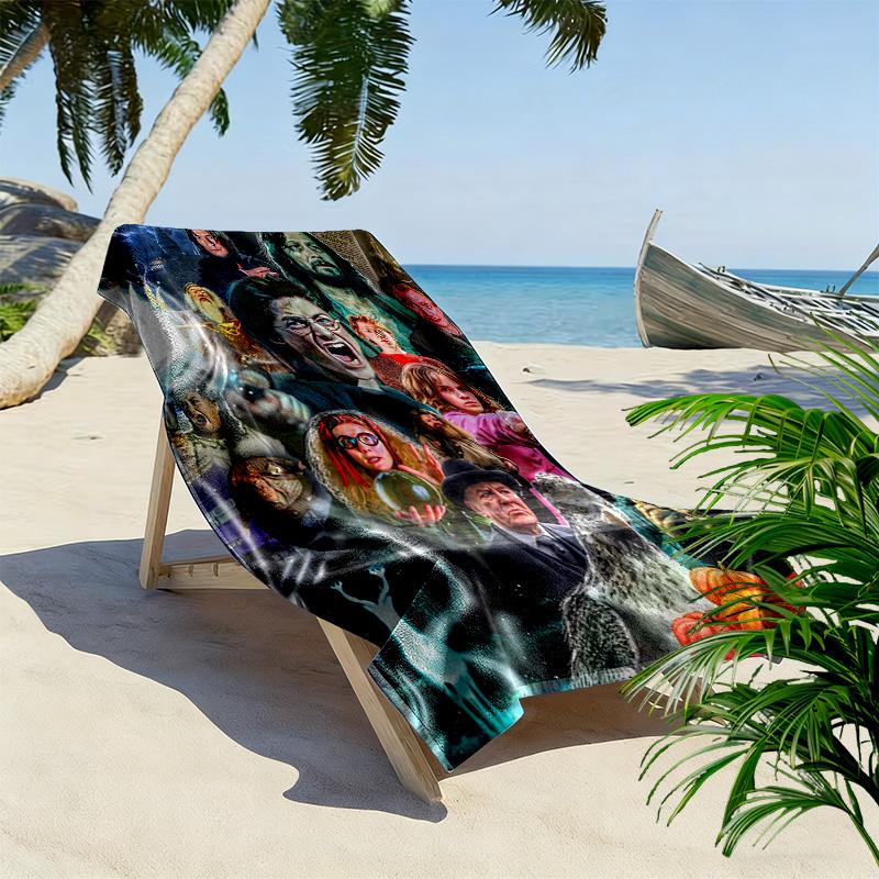 Magic School Story Print Beach Towel, Large Soft Quick Dry Towel for Beach Camping Swimming
