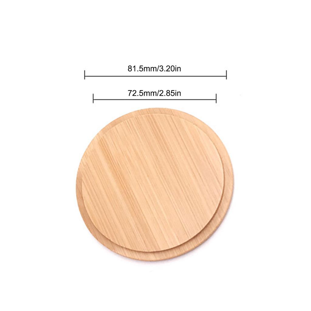 Coperchio Tazza in Bambù Fatto a Mano Ecologico Materiale Legnoso Riutilizzabile Durevole/Leggero Adatto per Tazze/Tazze da Tè