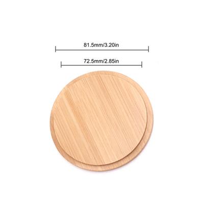 Bamboo Cup Lid Handmade Environmentally Friendly Wooden Material Reusable Durable/Lightweight Suitable For Mugs/Tea Cups