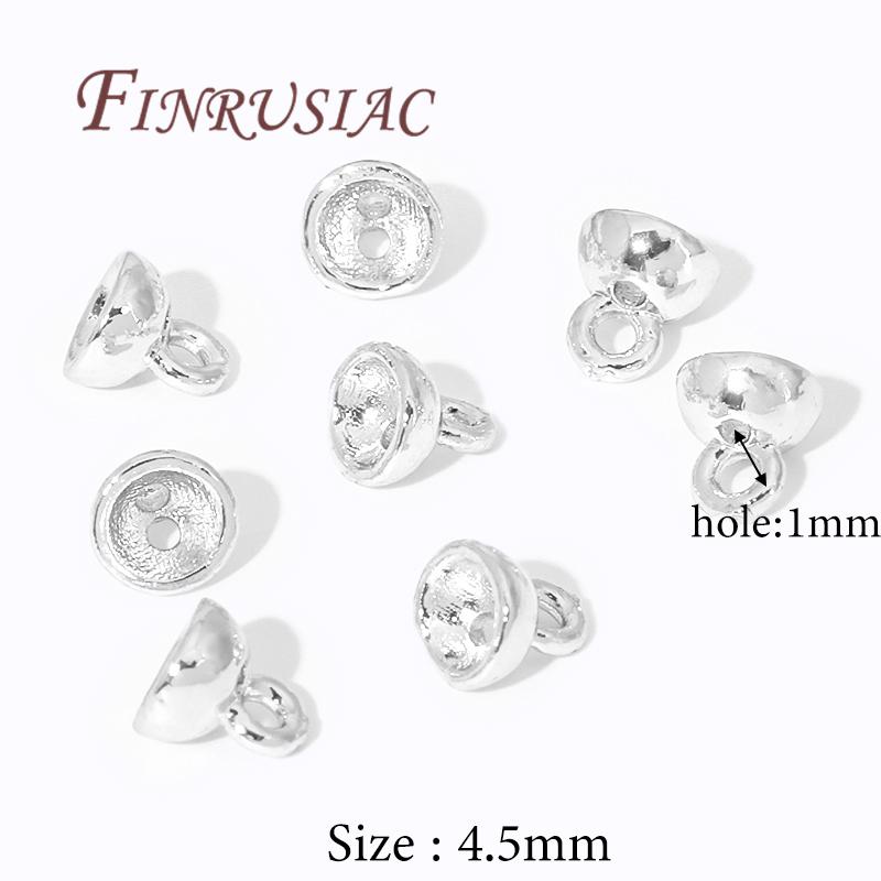Crimp Beads For Jewelry 18K Gold Plated Crimps Cover Findings For DIY Bracelets Accessories Bead Tip Ball Chain Connectors