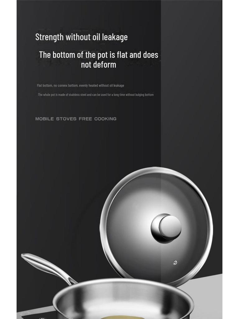 Universal German 316 Stainless Steel Non-Stick Frying Pan for Induction & Gas Stoves