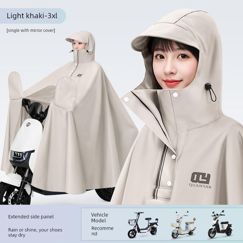 Impermeabile per Scooter Elettrico da Donna, Monoposto, Lungo, Integrale, Antitempesta, Extra Large e Spesso, Poncho Impermeabile per Guidare