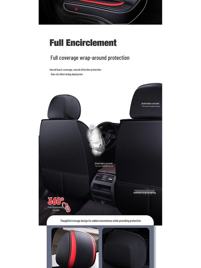 Universelle Vollabdeckung Eis-Seide Autositzbezug für Fünfsitzer - Ganzjahres-Polster