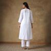 White Cotton Chikankari Lucknowi Kurta-Pant Set