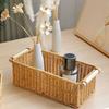 Holzgriff Aufbewahrungskörbe Webmuster Desktop-Organisationsbox Zuhause Geschäft Hotel