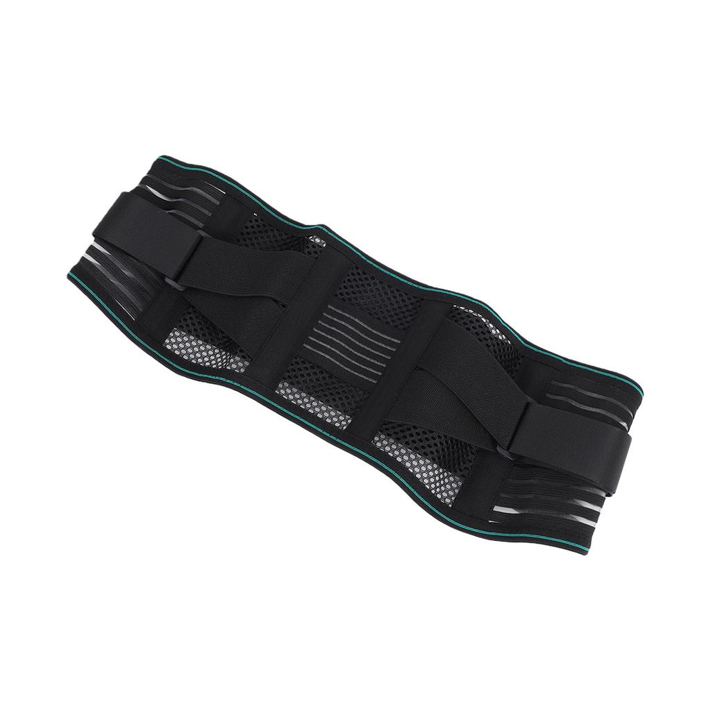 Back Brace Breathable Lumbar Support Belt with 5 Reinforced Bones Adjustable Straps for Weightlifting