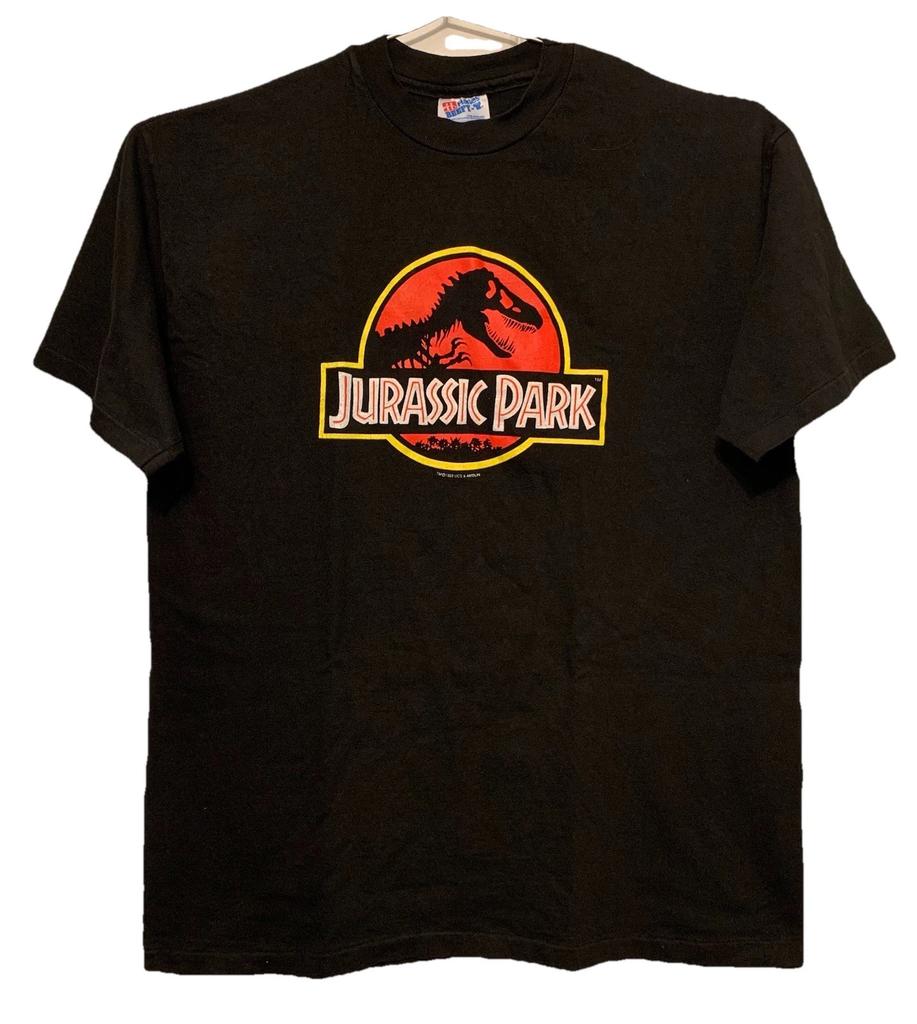 Vintage 1992 Jurassic Park T-Shirt Men's L Classic Logo Amblin Movie Promotion
